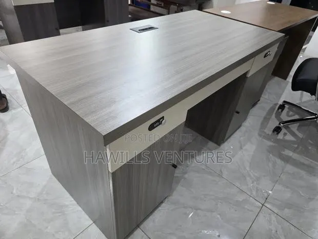 Brand New Hawills Modern Lighr Grey Wood Office Table · Photo 1