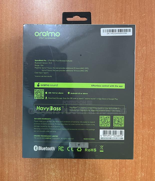 Oraimo Spacebuds Pro 50db Hybrid Anc True Wireless Earbuds · Photo 3