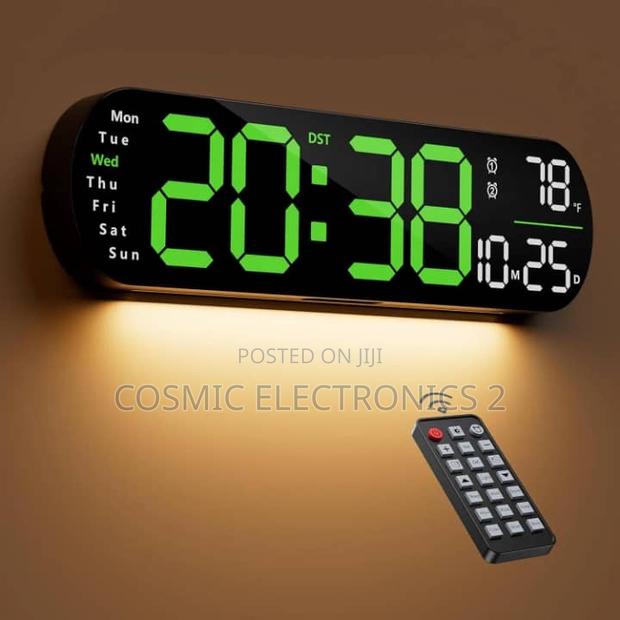 Digital Wall Clock With Timer and Adjustable LED Lights · Photo 1