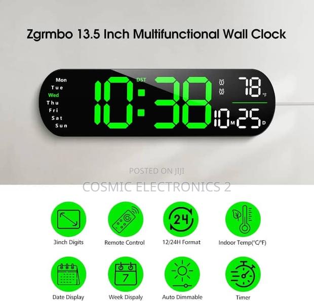 Digital Wall Clock With Timer and Adjustable LED Lights · Photo 4
