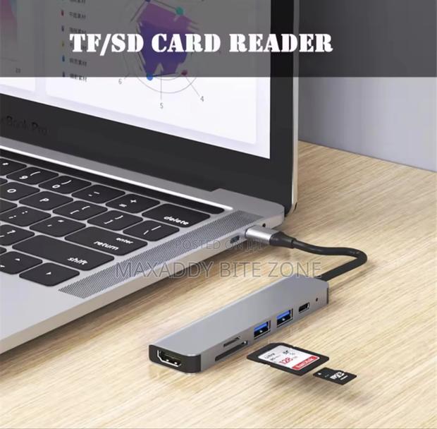 6 In1usb C to Usb 3.0 Hdmi-Compatible Dock Usb Hub C Type-C · Photo 2