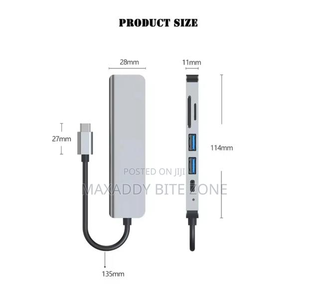 6 In1usb C to Usb 3.0 Hdmi-Compatible Dock Usb Hub C Type-C · Photo 4