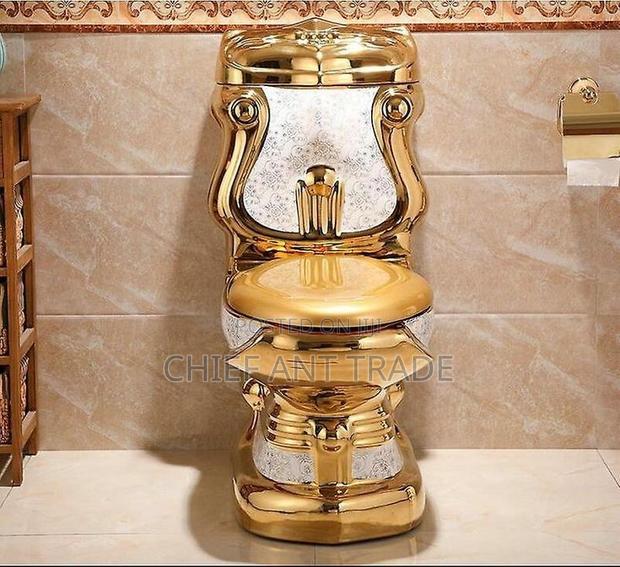 Golden Toilet Seat. Wc + Basin. Water Closet. Yt-10 · Photo 3