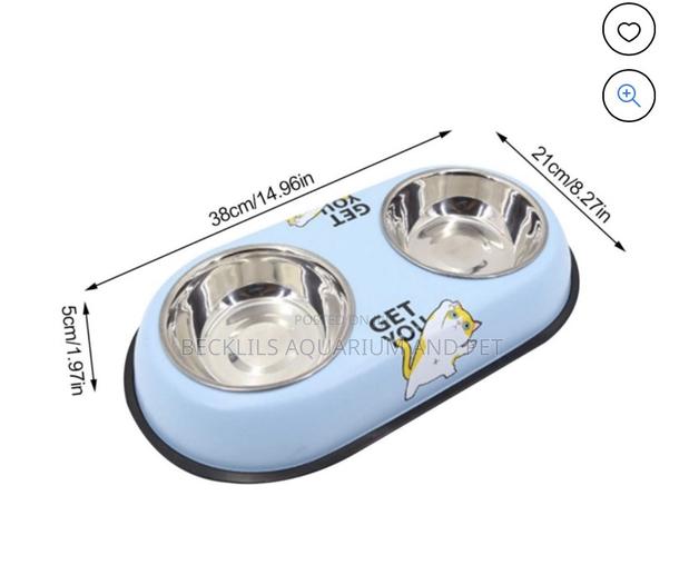 2 in 1 Steel Pet Bowls, Large · Photo 2