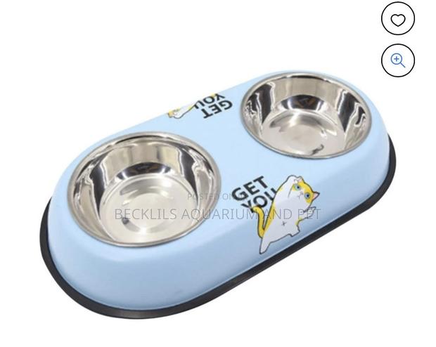 2 in 1 Steel Pet Bowls, Large · Photo 3