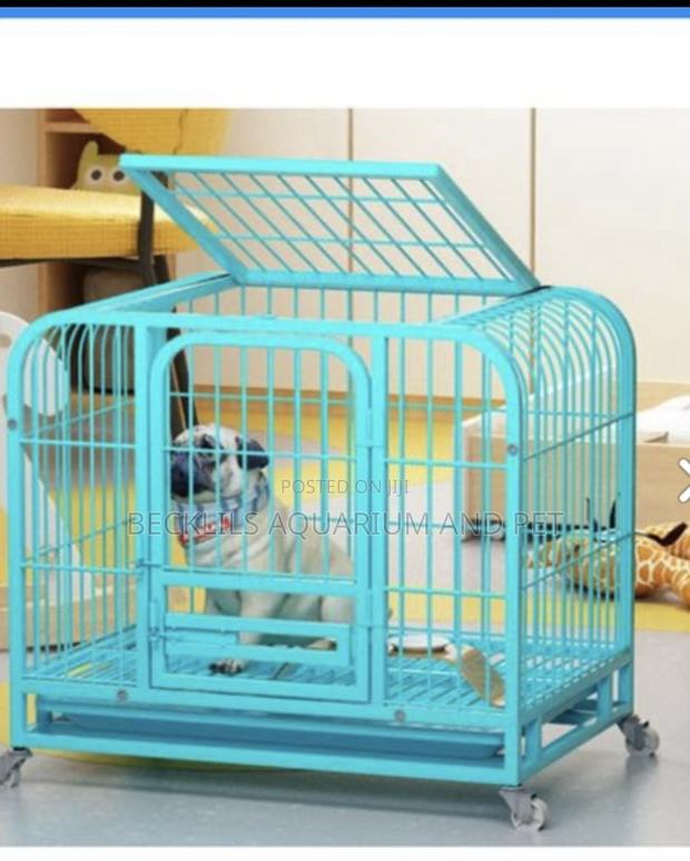 Blue Heavy Duty Metal Dog Cage · Photo 2