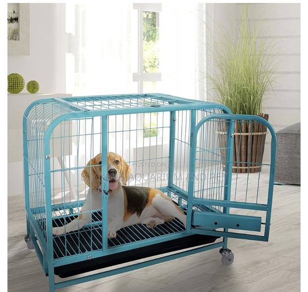 Blue Heavy Duty Metal Dog Cage · Photo 1