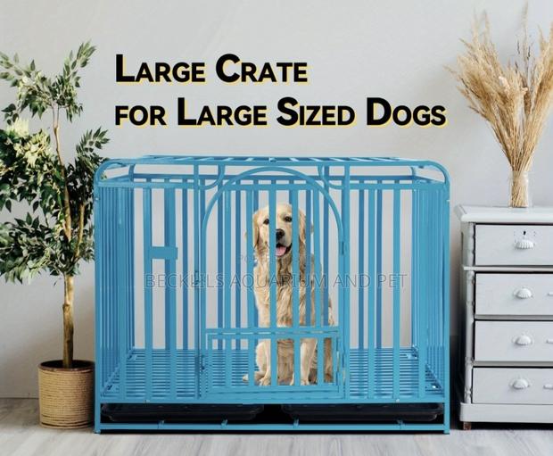 Blue Heavy Duty Metal Dog Cage · Photo 3