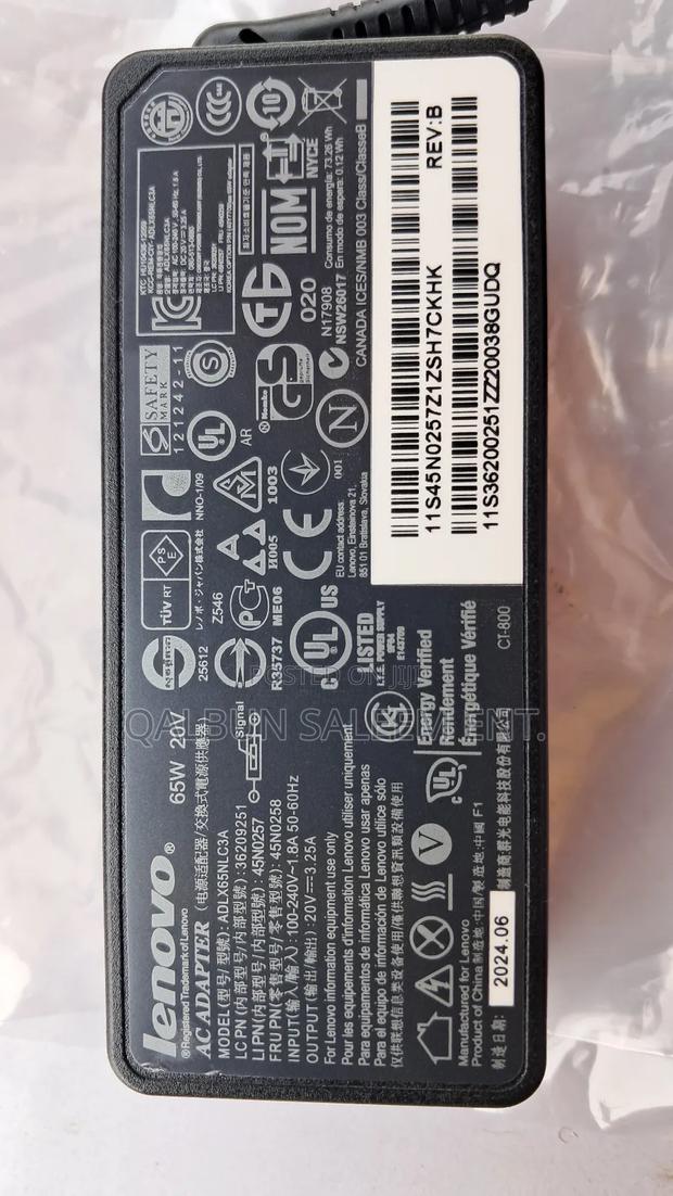 High-Quality Lenovo 20v 3.25a 65w Usb Yellow Tip Adapter Only · Photo 3