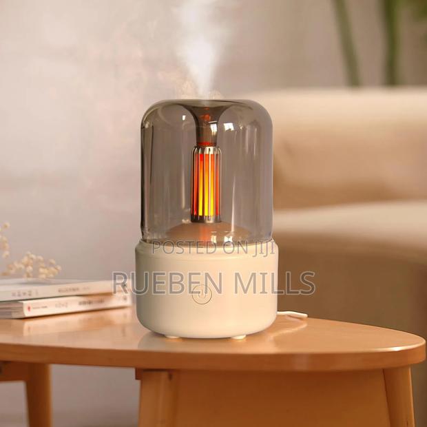 Portable White Candlelight Flame Air Diffuser · Photo 1