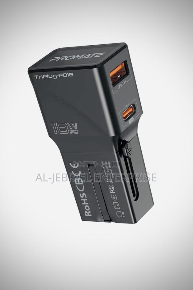 30 Watts Output Promate TRIPLUG-PD18 Travel Power ADAPTER · Photo 1