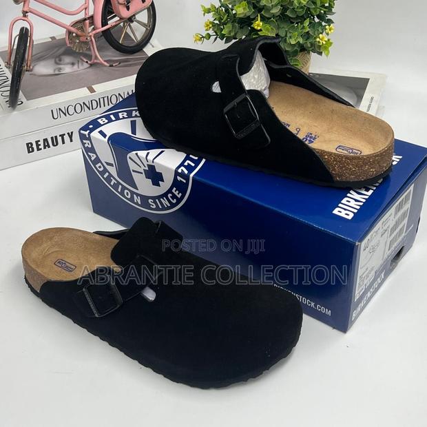Birkenstock Boston Suede Black · Photo 1