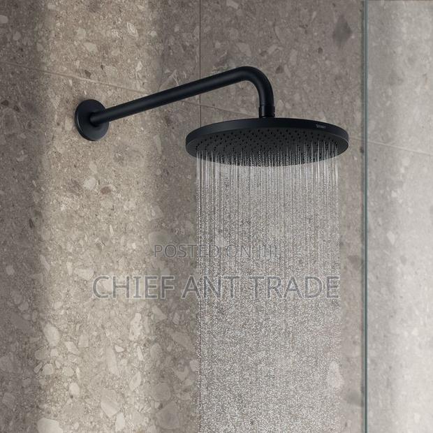 Black Shower Arm / Shower Head. 9" · Photo 4