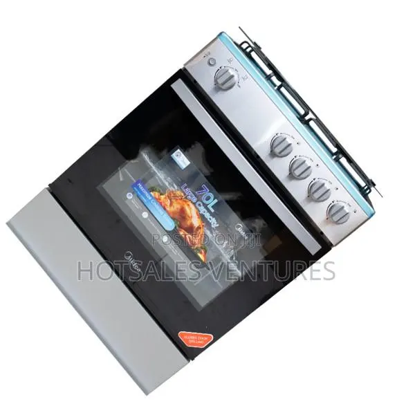 STRONG Midea 4 Burner 60 X 60cm Gas Cooker With Grill - 24tmg4g081-S · Photo 1