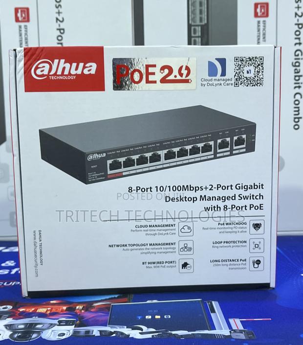 Dahua 8port Poe Switch With 2 Uplink Dh-Cs4010-8et-110 · Photo 1