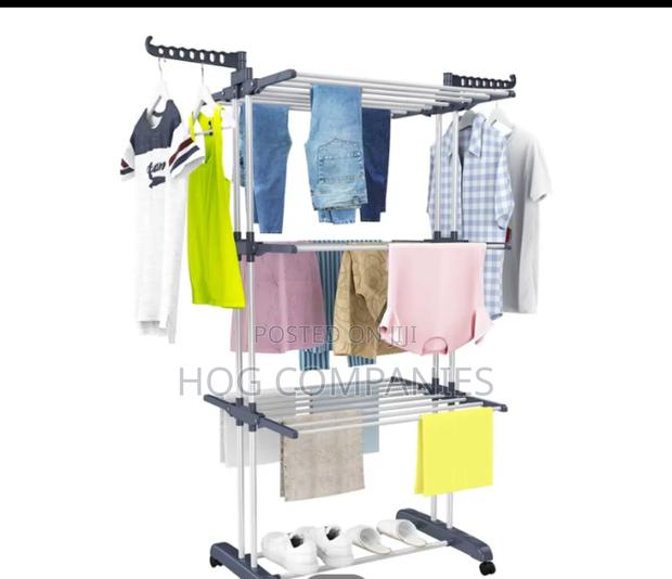 Clothes Drying Rack, 3 Layers Folding Clothes Rail - Fast Delivery · Photo 2