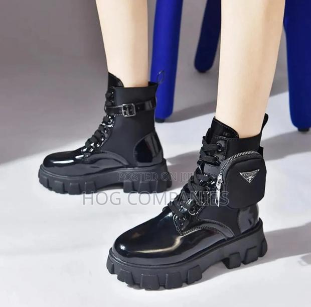 Women's Platform Block Lace Up Ankle Boots · Photo 1