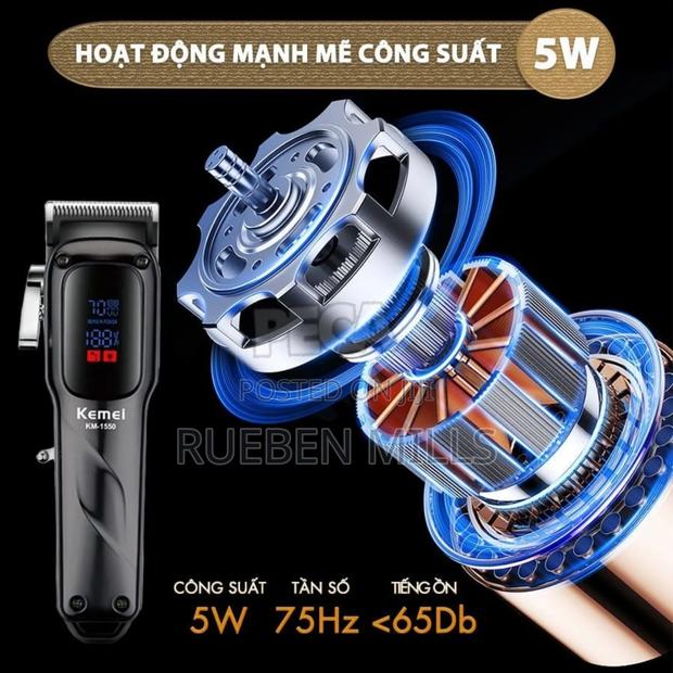Low Noise Kemei KM 1550 Hair Clipper Barbering Machine - Men · Photo 5
