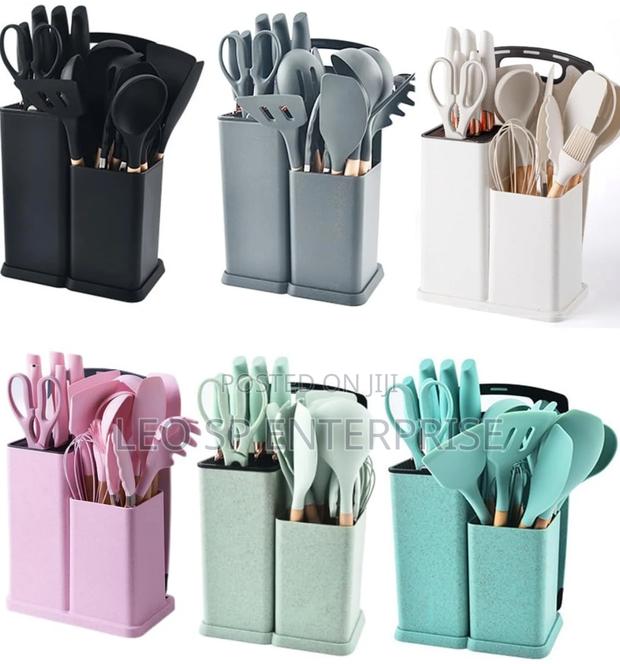 19pcs Silicon Kitchen Tool Sets for Non Stick Cookware Sets. · Photo 3