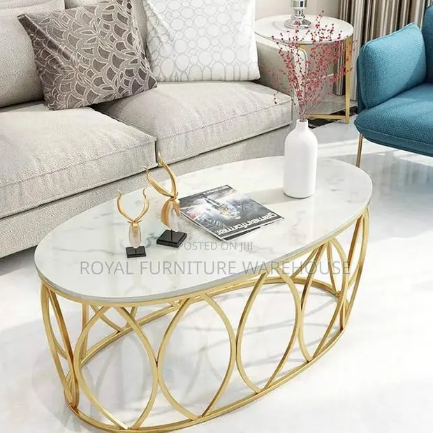 Elegant Oval Marble Coffee Table · Photo 1