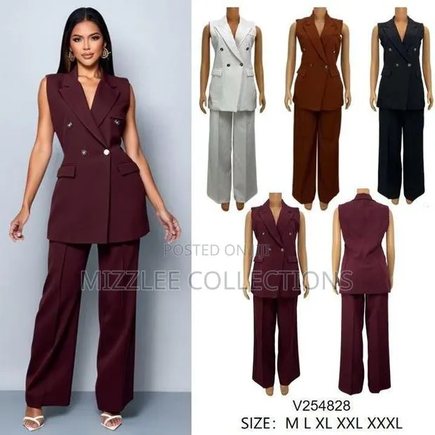 Long Blazer Sleeveless Suit for Ladies in M-3xl · Photo 1