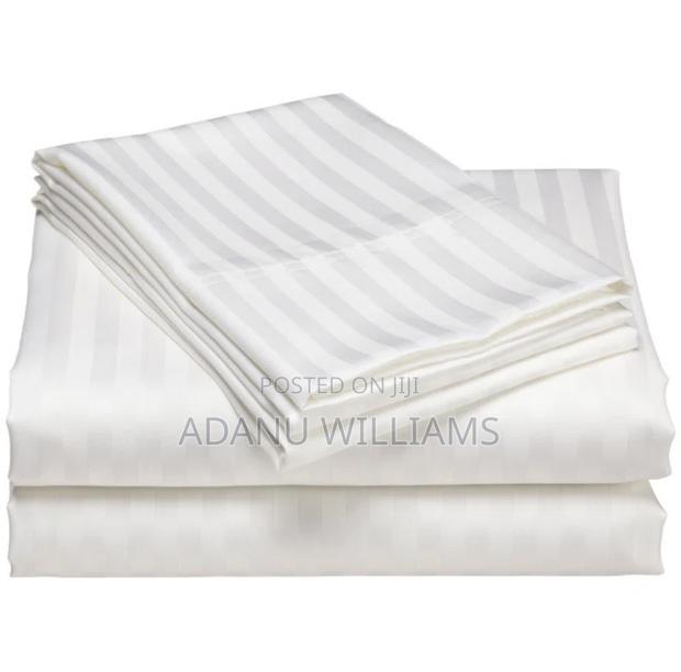 Luxury Striped Cotton Bedsheet Set 6pcs(Comes in Diff Colors · Photo 2