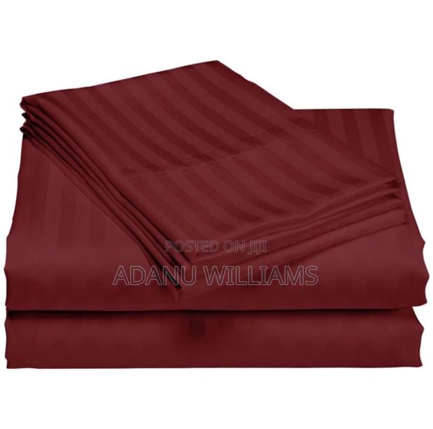 Luxury Striped Cotton Bedsheet Set 6pcs(Comes in Diff Colors · Photo 3