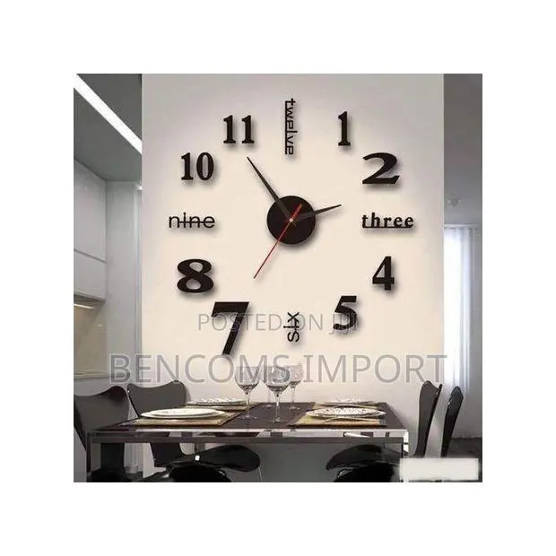 3D Wall Clock – Modern DIY Wall Clock for Living Room · Photo 4