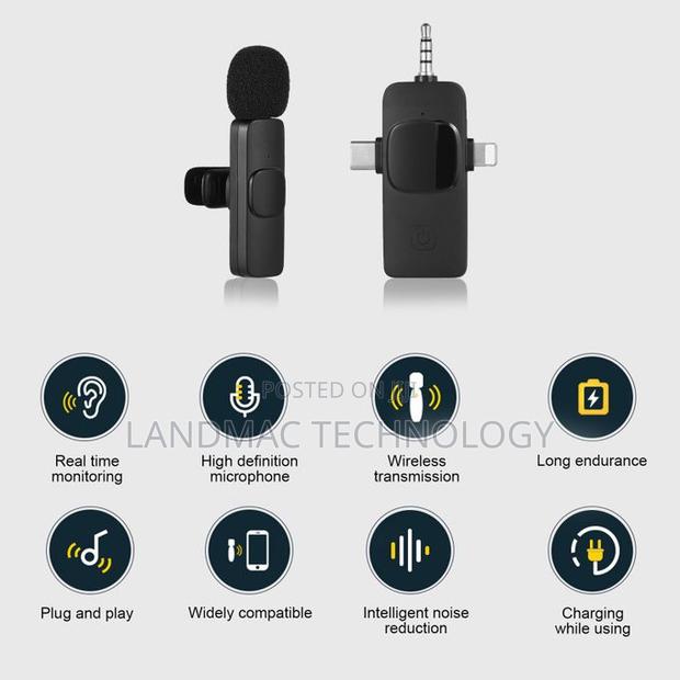 Wireless Mic - Black3-in-1 Wireless Collar Clip Microphone · Photo 2