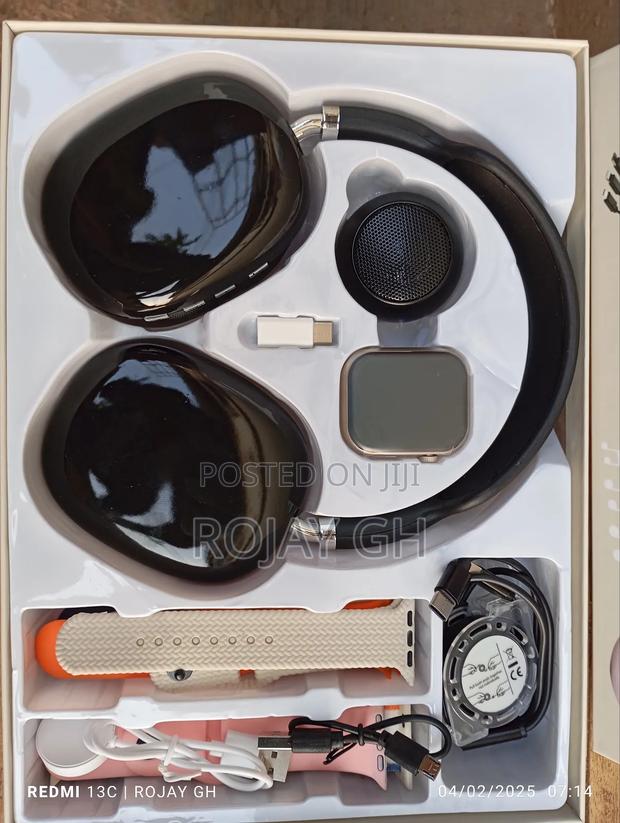 D-P9 Smart Watch With Headphone, Bt Speaker Combo - Black · Photo 7