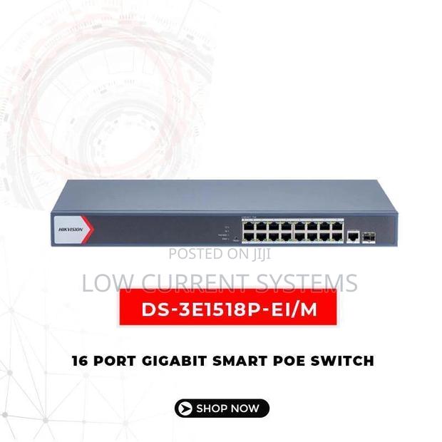 Hikvision 16 Port Gigabit Poe Switch Ds-3e1518p- Ip · Photo 2