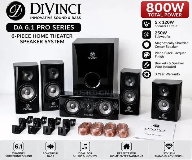 DIVINCI DA 6.1 Pro Series 800W 6-Piece Home Theater System · Photo 1