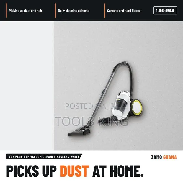 Vc3 Plus Kap Vacuum Cleaner Bagless White - 1.198-050.0 · Photo 1