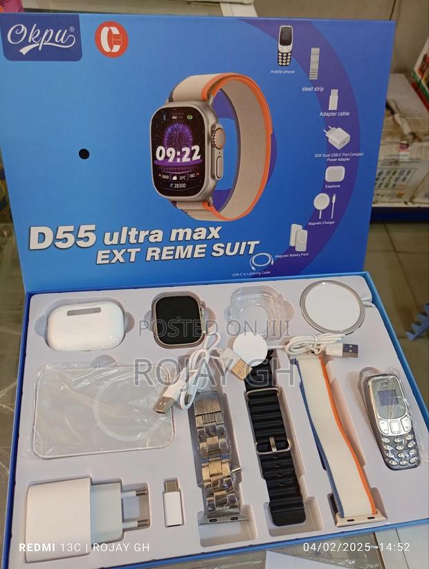 Smartwatch With Mini Nokia Phone, Airpod, Power Bank - Black · Photo 2