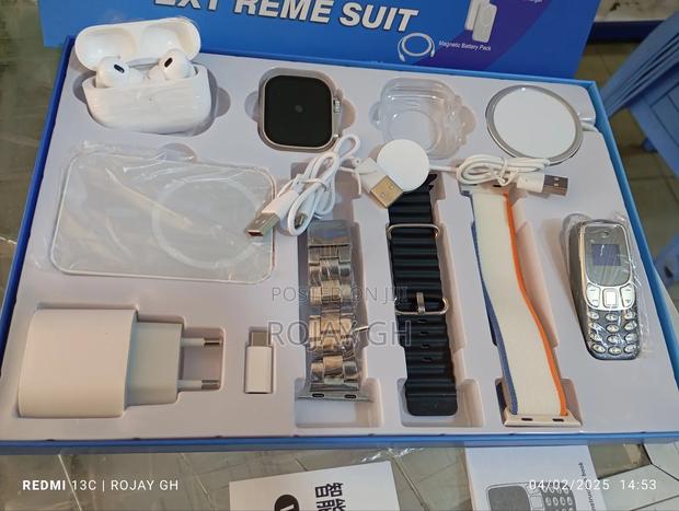 Smartwatch With Mini Nokia Phone, Airpod, Power Bank - Black · Photo 4