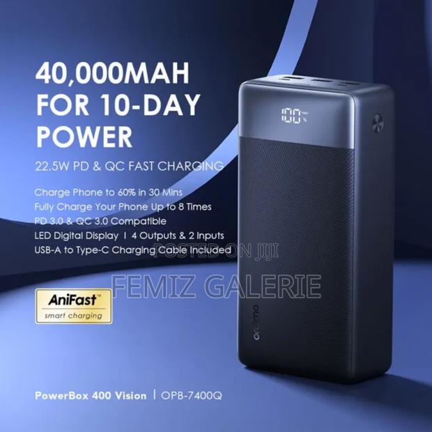 Oraimo Powerbox 400 Vision 40000mah 22.5w Power Bank · Photo 3