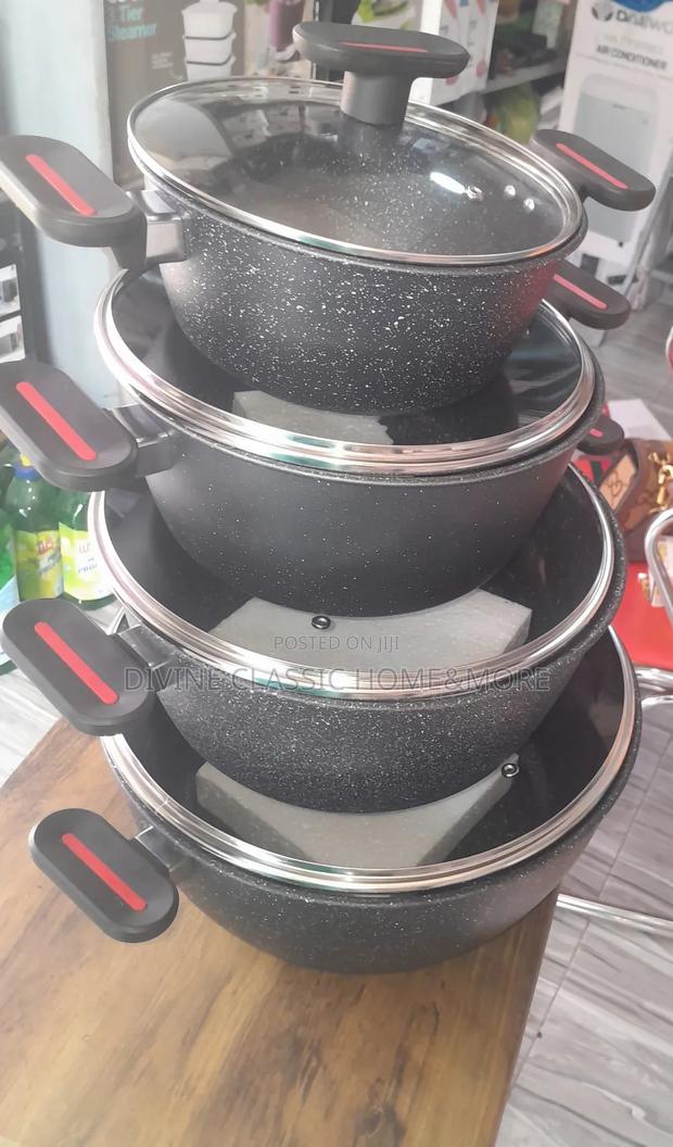 Hot Chef 8pcs Marble Non Stick Cookware Set · Photo 1