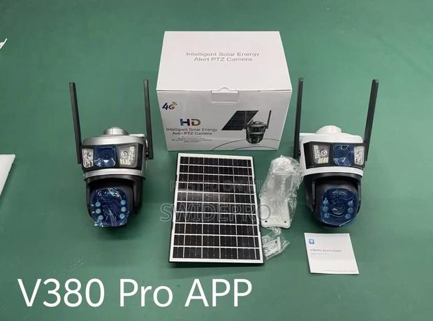 4g Sim Dual Lens Solar CCTV Camera + Solar Panel + V380 Pro · Photo 1