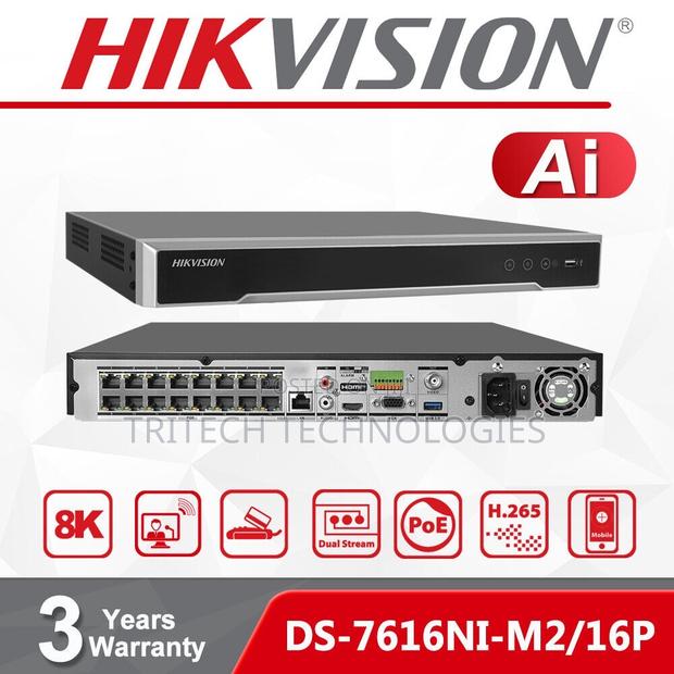 Hikvision 16ch NVR With Poe Ds-7616ni-M2/16p Up to 12mp · Photo 1