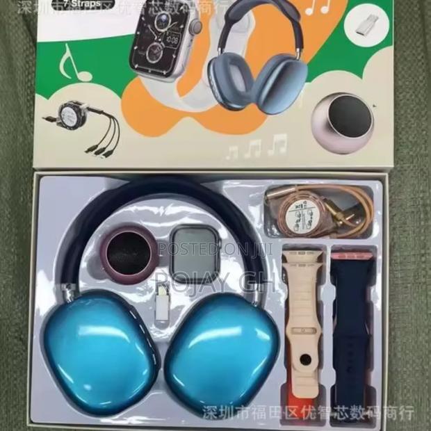 Ultra D-P9 Smart Watch Mini Fan, Airpod - Blue · Photo 2