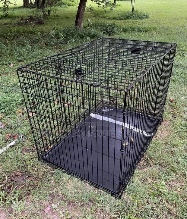Large Metallic Black Dog Cage · Photo 1