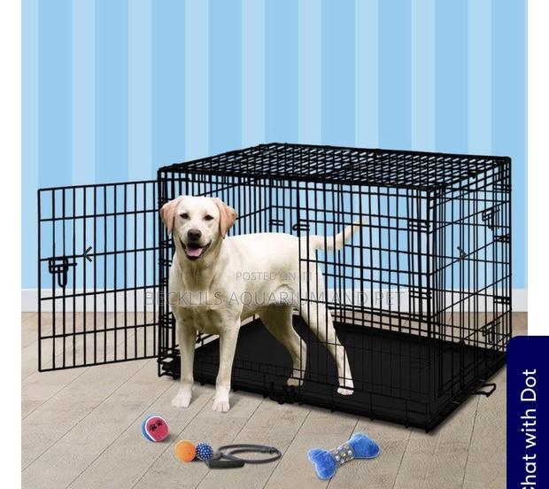 Large Metallic Black Dog Cage · Photo 2