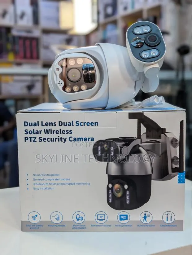 New Ubox 4G Dual Lens Dual Solar Panel CCTV Camera · Photo 1