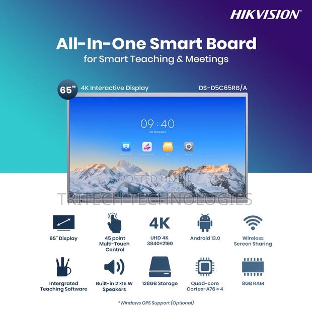 Hikvision 65-Inch Interactive Display Ds-D5c65rb/B · Photo 2