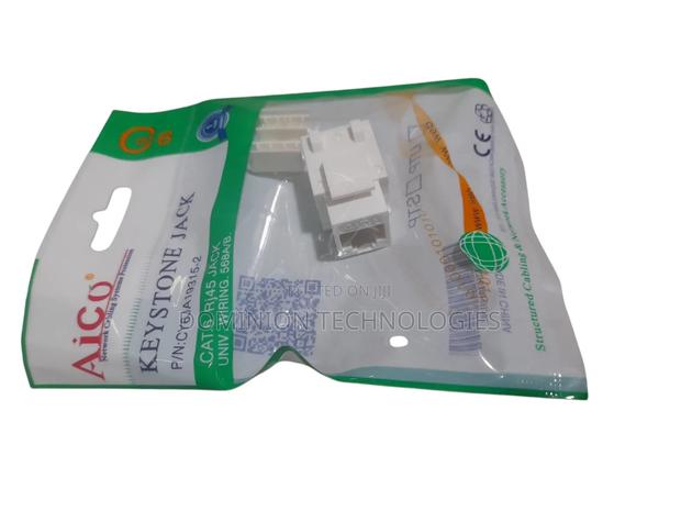 Aico Cat6 RJ45 Keystone Jack 2pcs · Photo 2