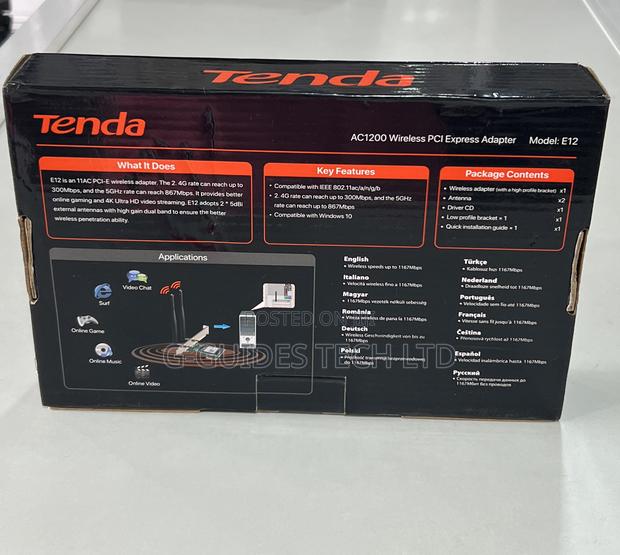 Tenda AC1200 Wireless PCI Express Adapter or Card E12 · Photo 3