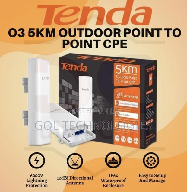 Tenda O3 5km 2.4ghz Long Range Outdoor Point to Point · Photo 1