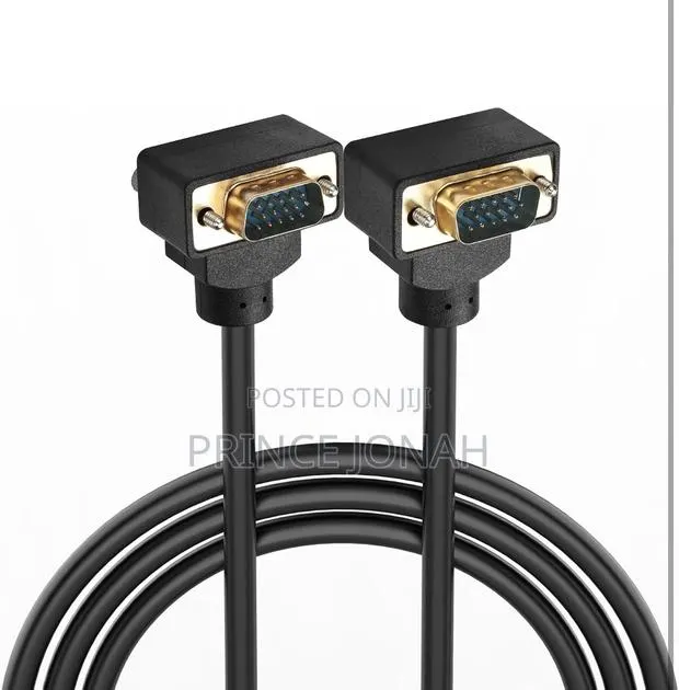 Right Angle Vga Cable 15 Pin Full Hd 1080p High Resolution 1.5m · Photo 1