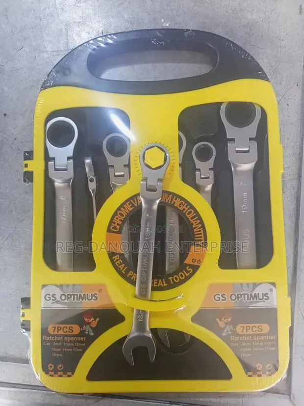 7pcs Flexible Ratchet Combination Spanner Set · Photo 1