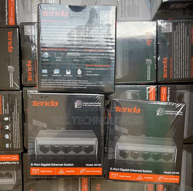5 Port Gigabit Switch Tenda High Speed Gigabit Desktop · Photo 1